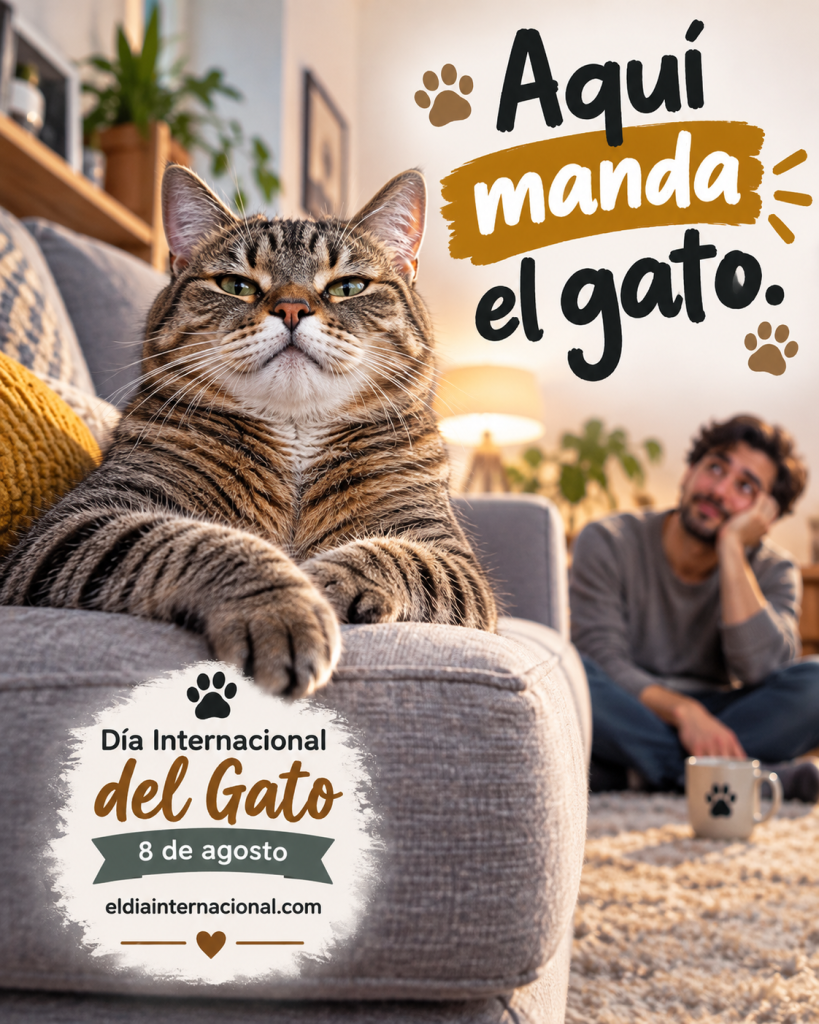 frases lindas sobre gatos Aquí manda el gato