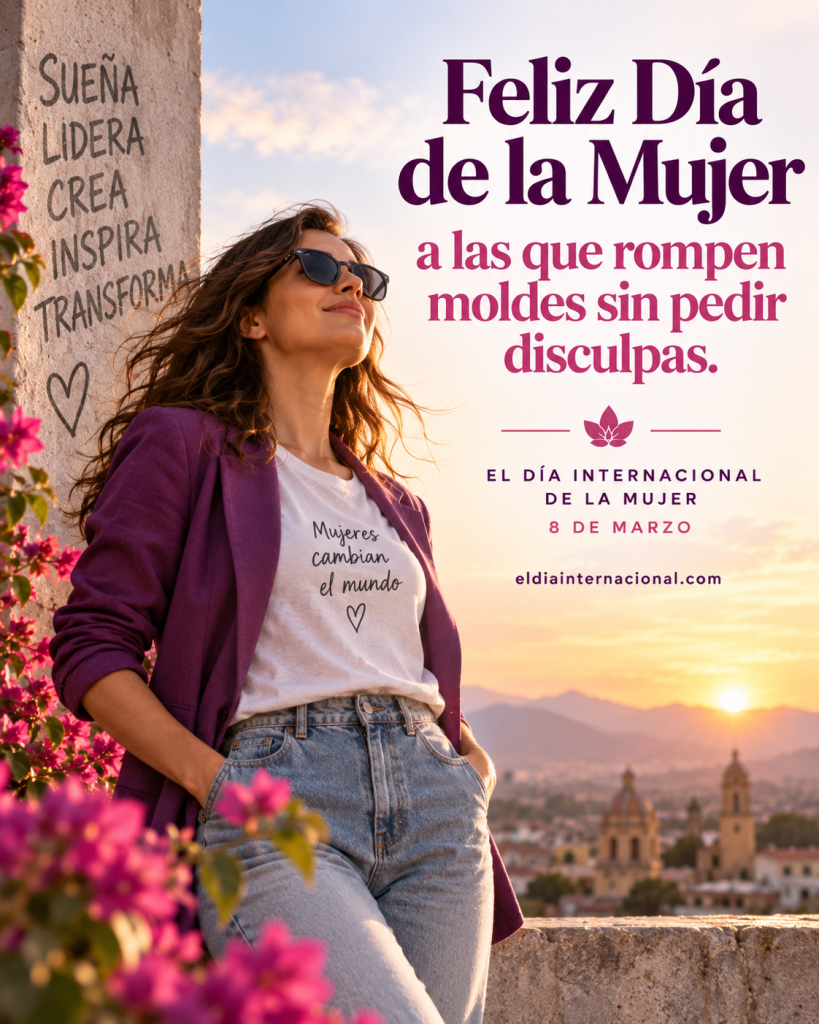 Feliz día de la Mujer a las que rompen moldes sin pedir disculpas Feliz día de la Mujer a las que rompen moldes sin pedir disculpas