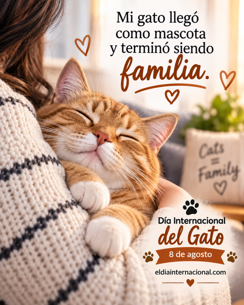 mensajes para el Día Internacional del Gato